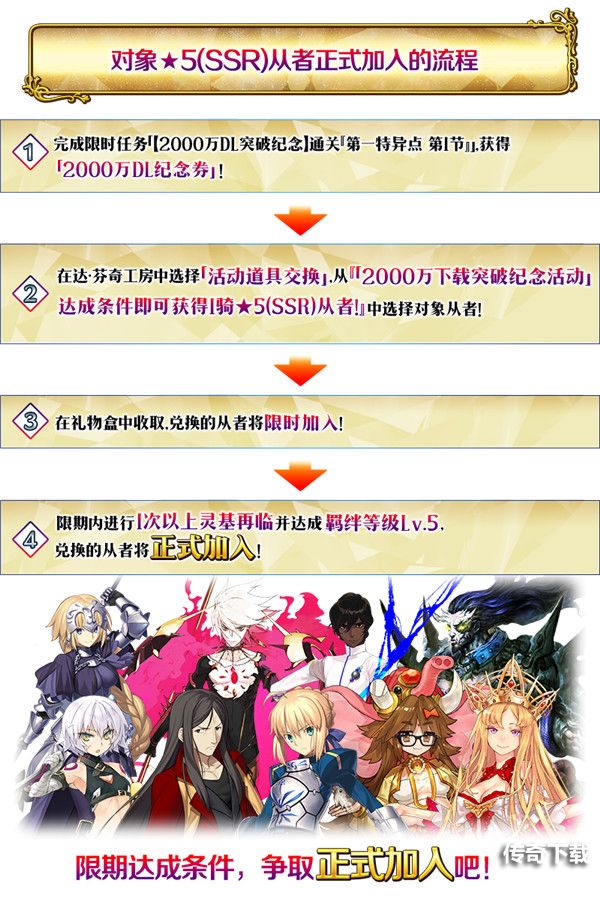 FGO国服2000万下载活动什么时候开始