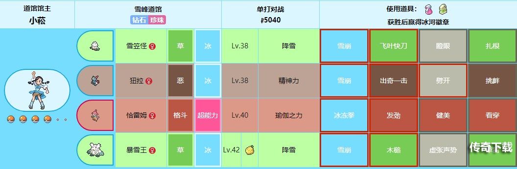 宝可梦珍珠钻石重制版雪峰道馆打法